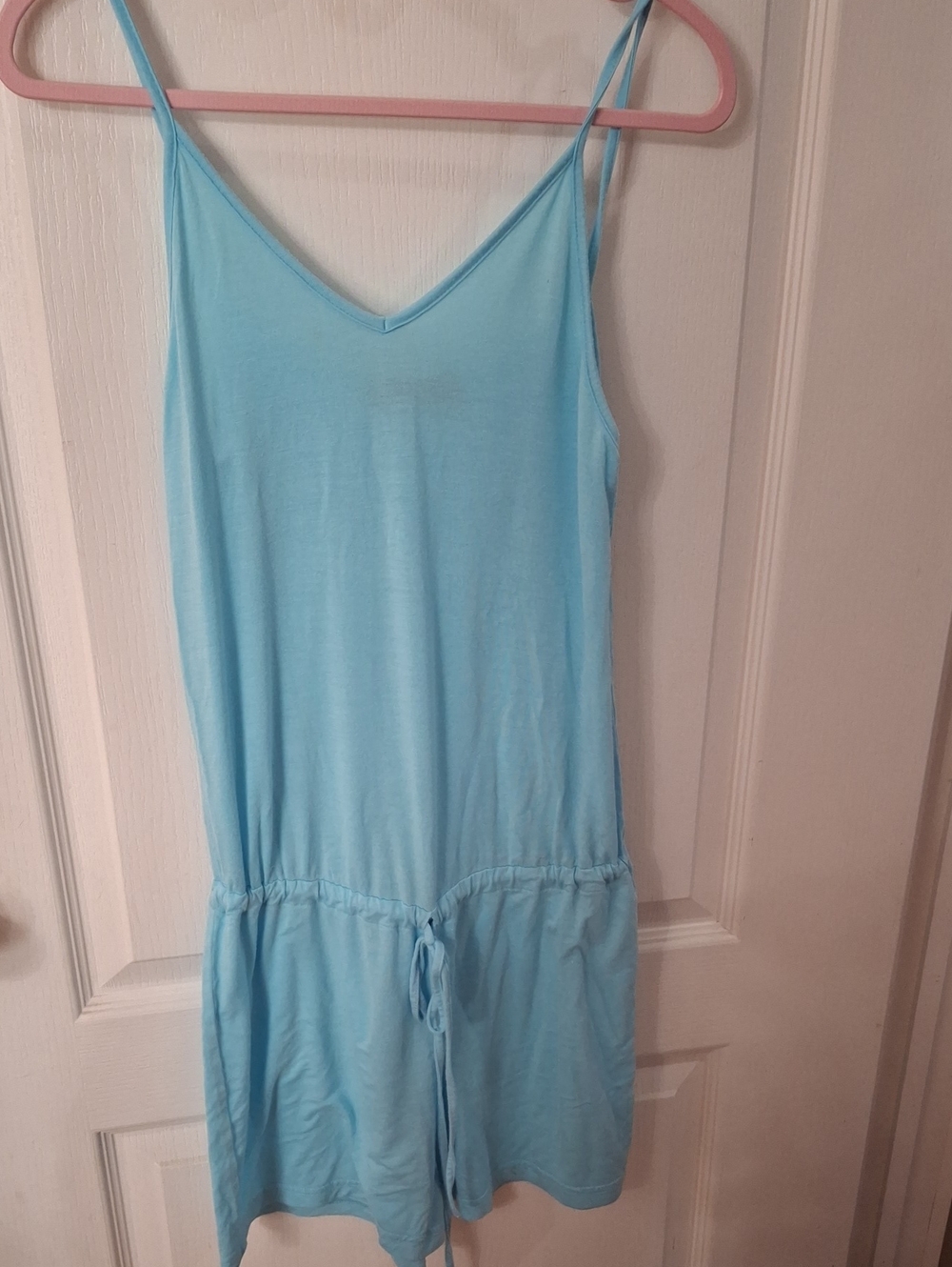 Dreamskull Light Blue Woman's Spaghetti-Strap One-Piece Romper NWOT Size S